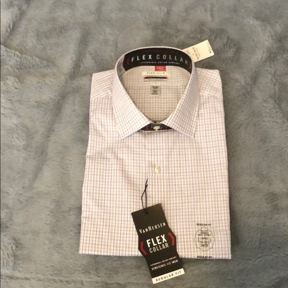 NWT VanHeusen Flex Collar Button Down